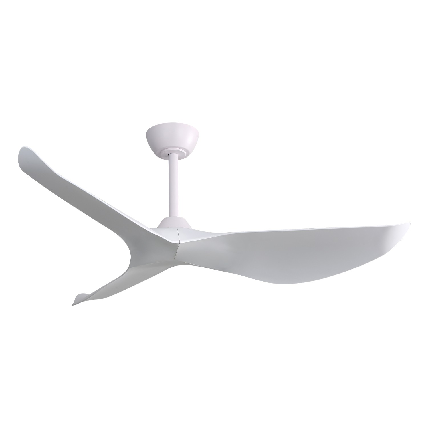 52" Indoor Ceiling Fan With 6 Speed Remote 3 ABS Blade Reversible DC Motor White