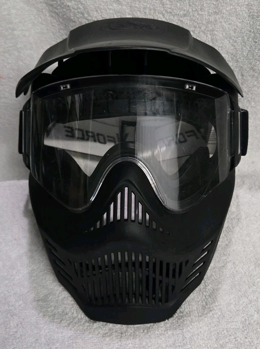 V Force Grill 2.0 Paintball Mask With Visor & Ear Protection Black XL Adult