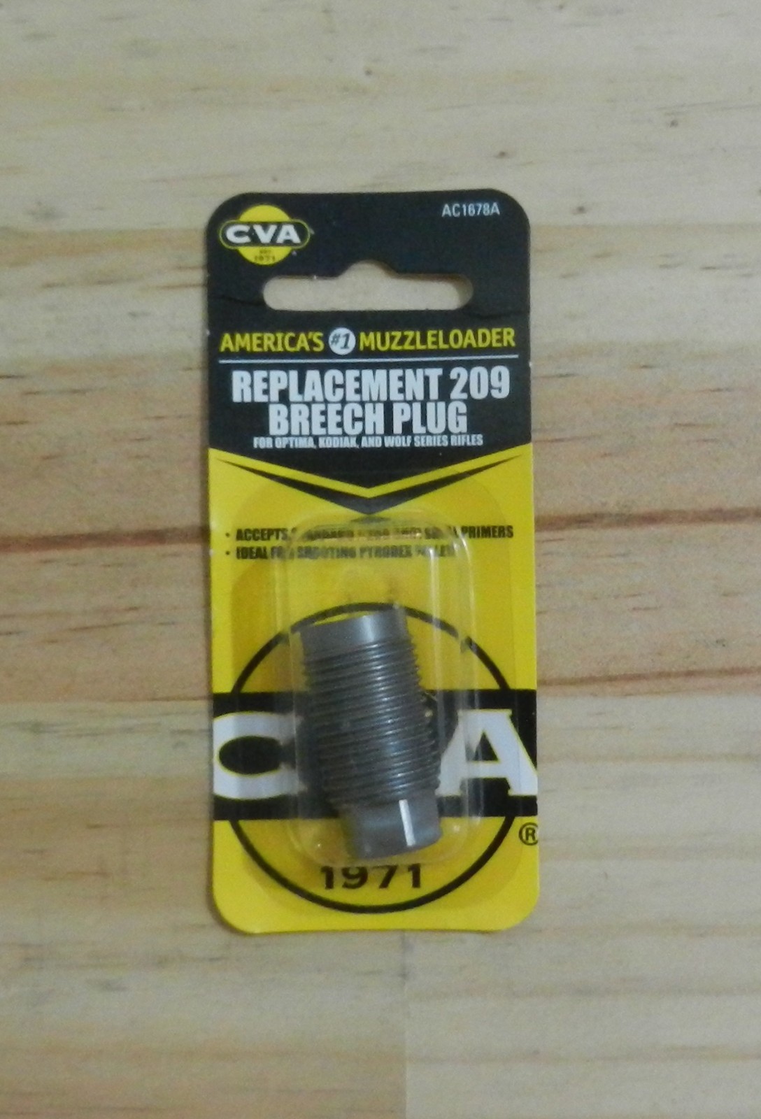 CVA 209 Replacement Breech Plug;  For Optima, Kodiak, & Wolf Series;  AC1678A