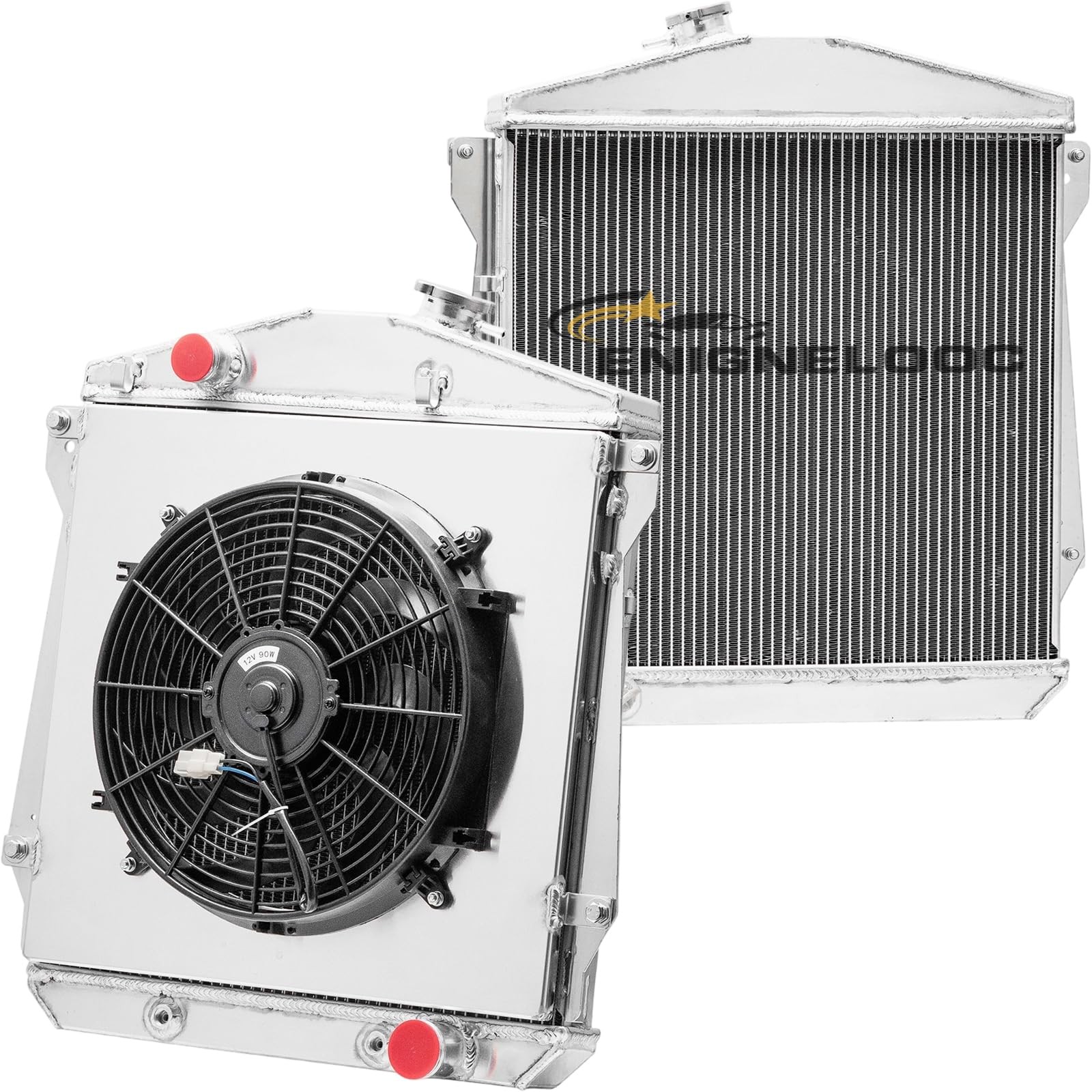 3 Row Aluminum Radiator Fit 1943-48 Sedan Delivery 3.8L Shroud Fan