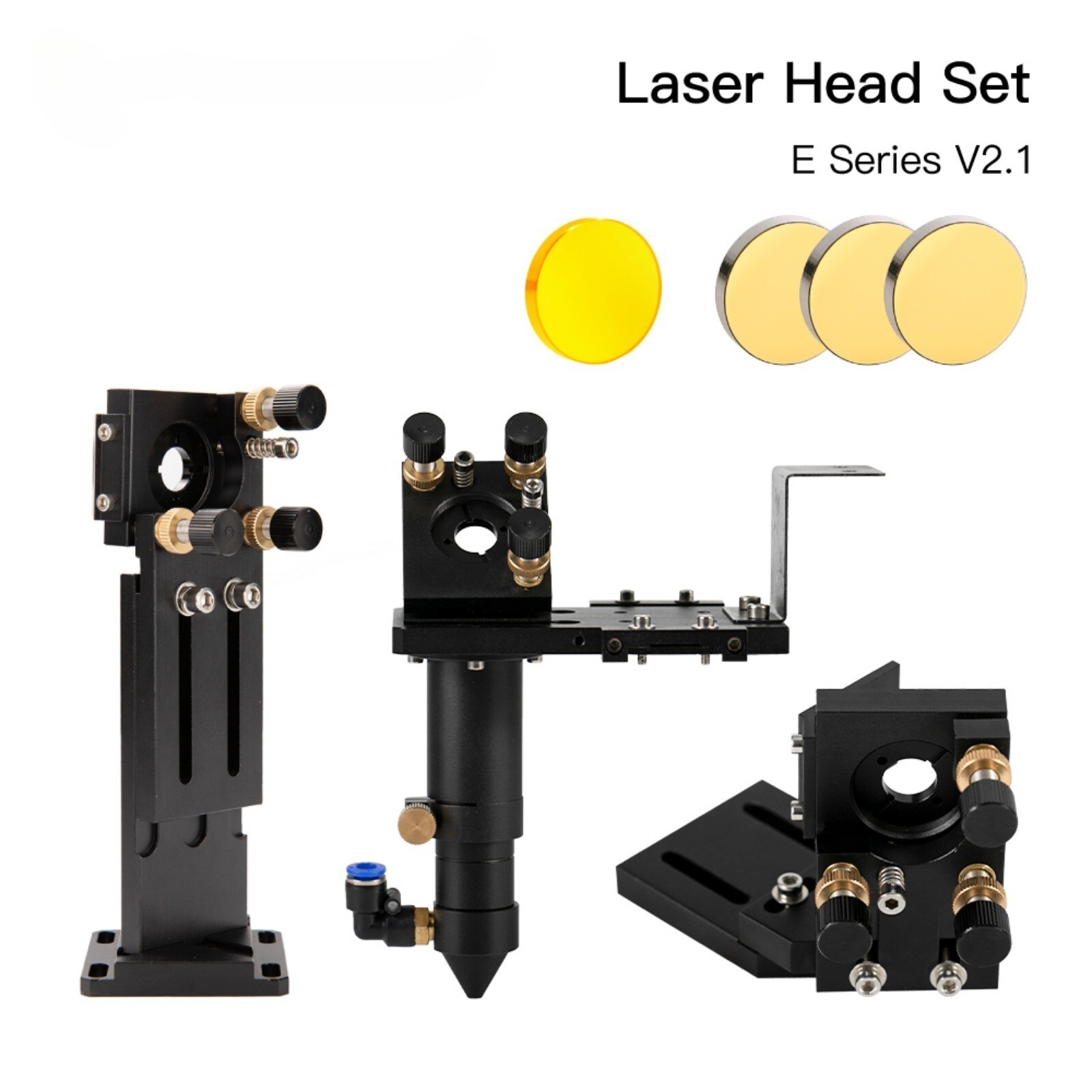 E Series CO2 Laser Head Set Mount With Focus Lens Si Mirrors For Engraver Cutter