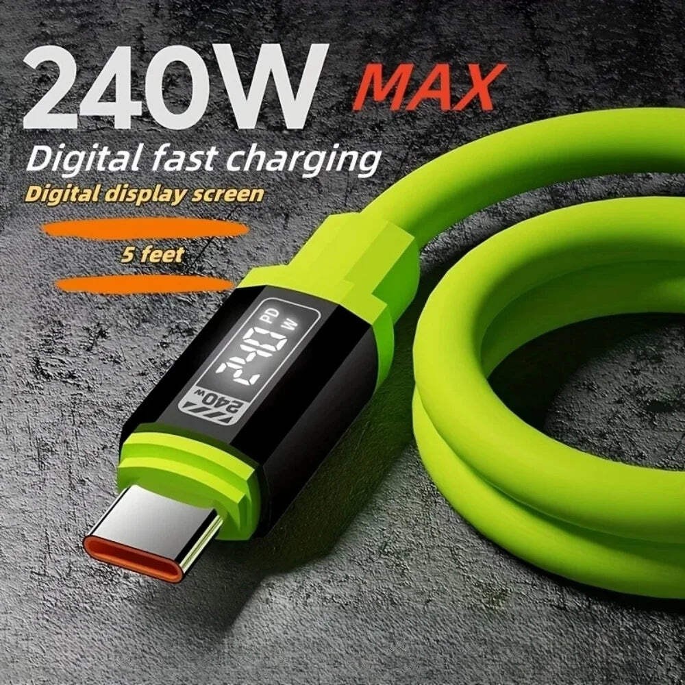 Cable USB C 240W PD Carga Rápida para iPhone, Samsung, Xiaomi