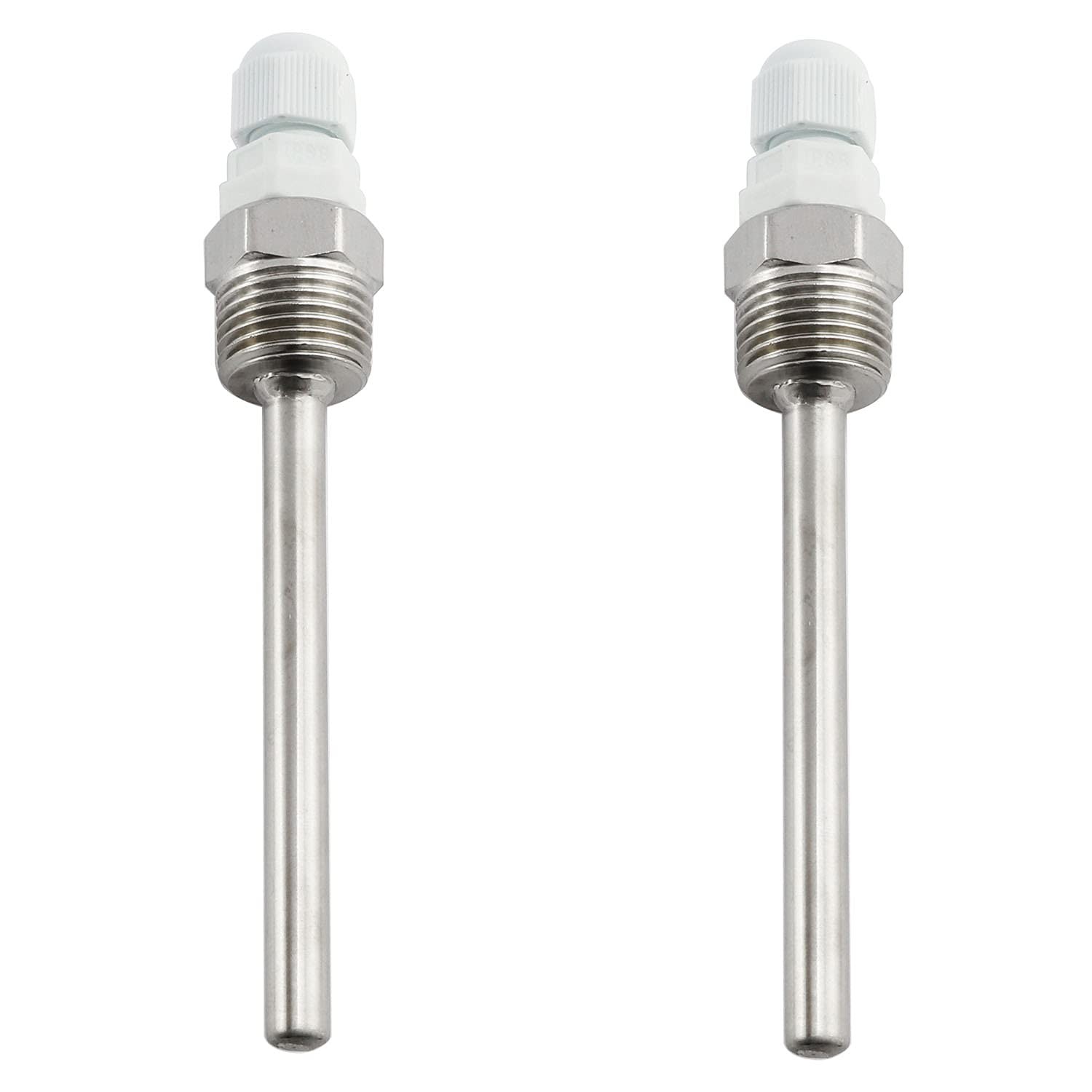2pcs 1/2 Inch NPT 100mm Stainless Steel Thermowell with Nylon Cable Gland f
