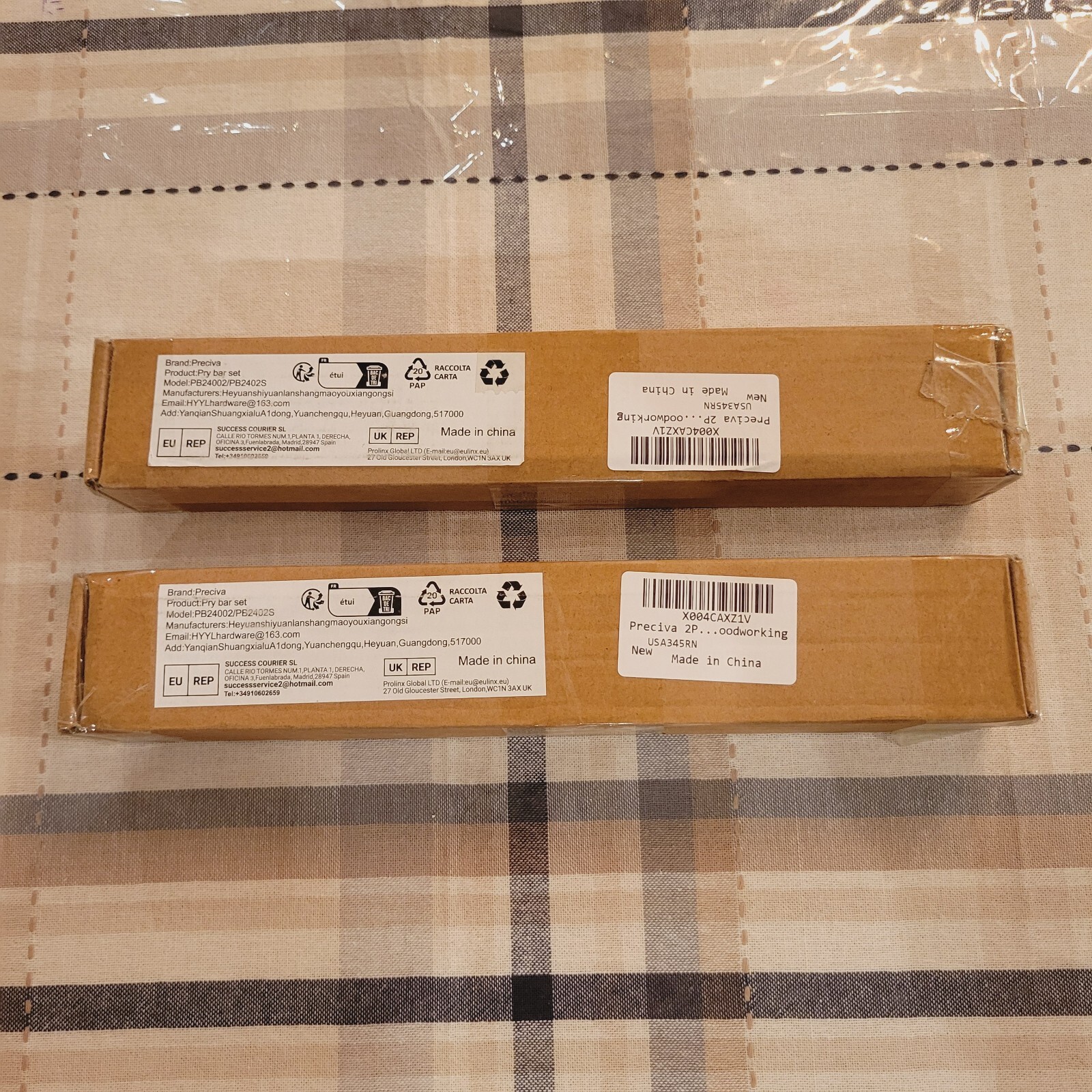 NEW Lot Of Two 2PCS Flat Pry Bar Set with Scale 10 Inch Heavy Duty Nail Puller