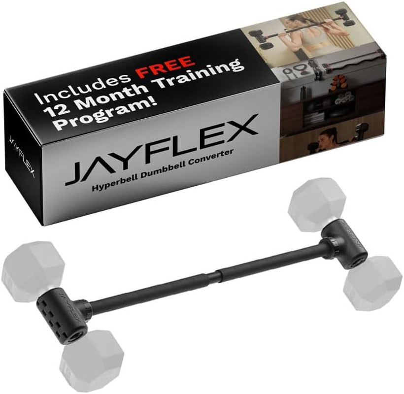 Jayflex Hyperbell Dumbbell Converter - Convert Dumbbells to Barbell Set and Kett