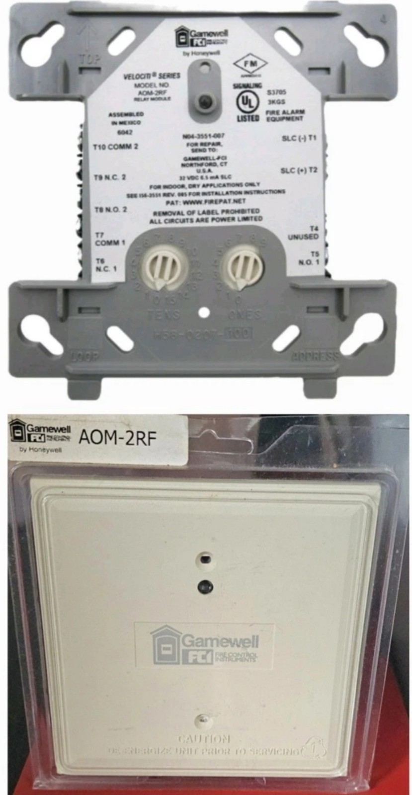 Gamewell FCI AOM-2RF Module Control Relay Addressable FREE SHIPPING