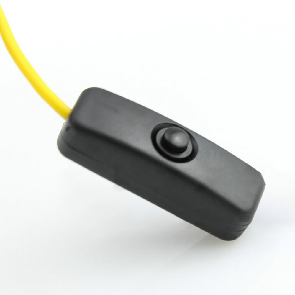 Mini Black Round Push Button Switch Rectangular Cover Self-Locking Online Switch