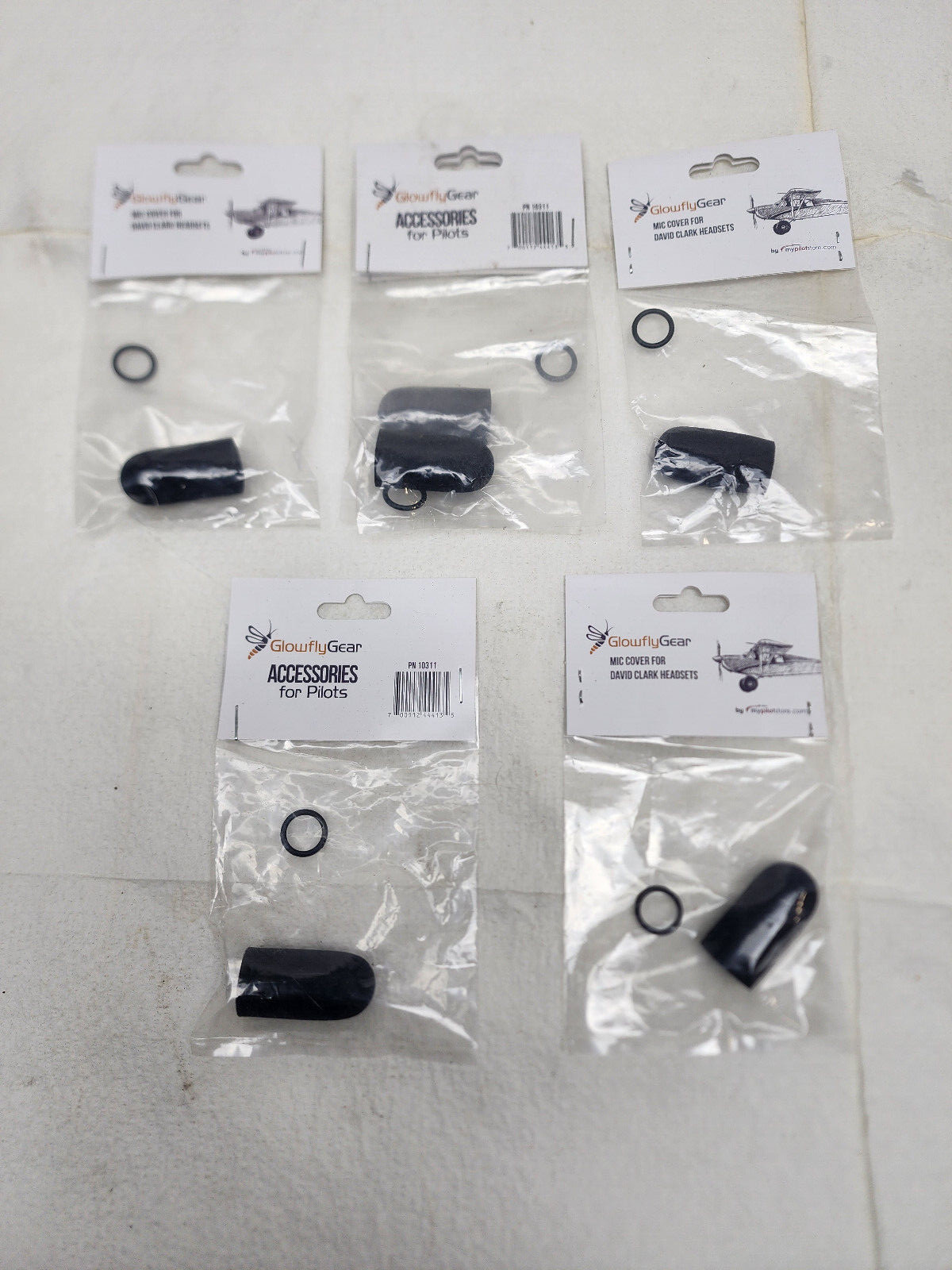LOT OF 5 Microphone Protector Cover for David Clark Headsets Mic Mike Muff