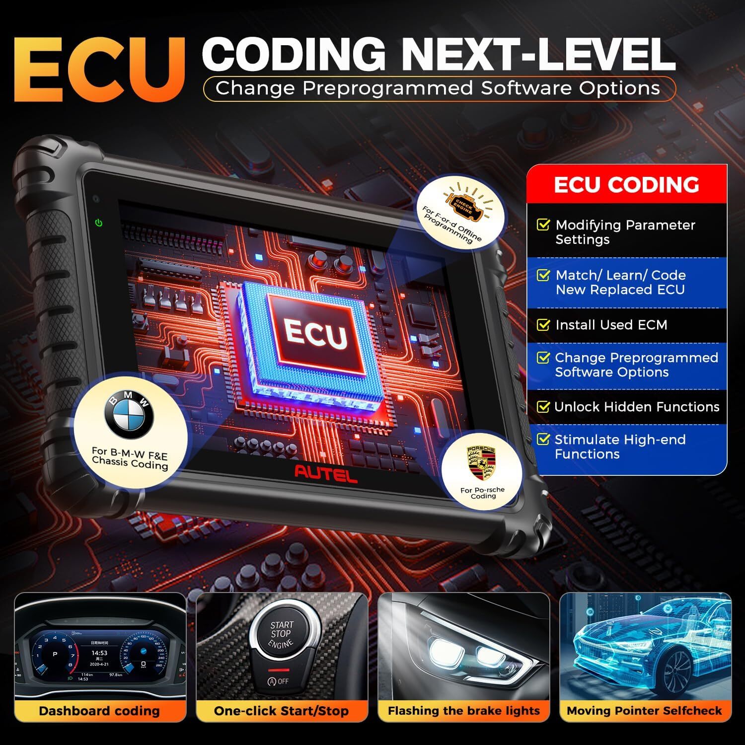 2026 Autel MaxiSYS MS906 Pro ECU Coding Full System Diagnostic Scanner MK906 PRO