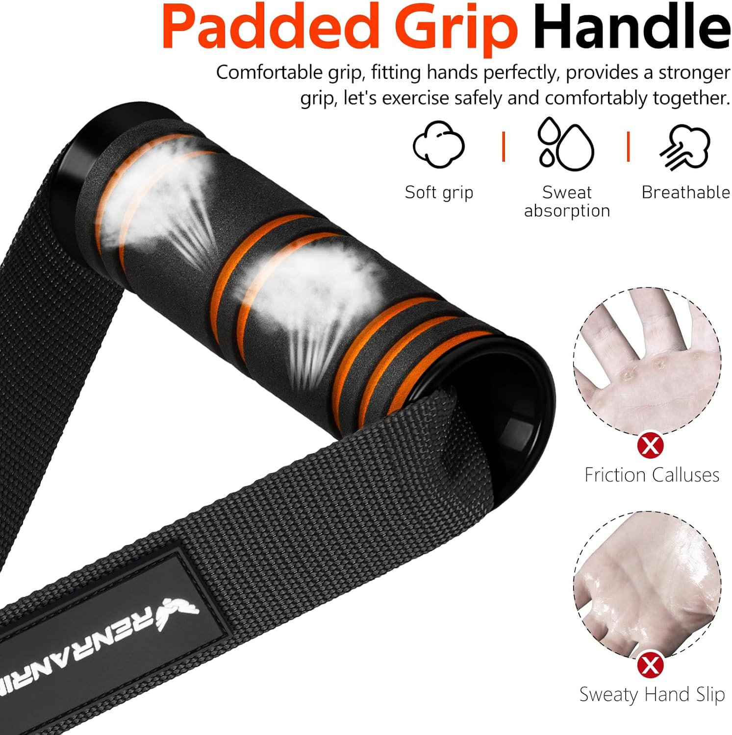 Gym Exercise Handles, Replacement Handle Attachments for Cable Machine Pulleys,