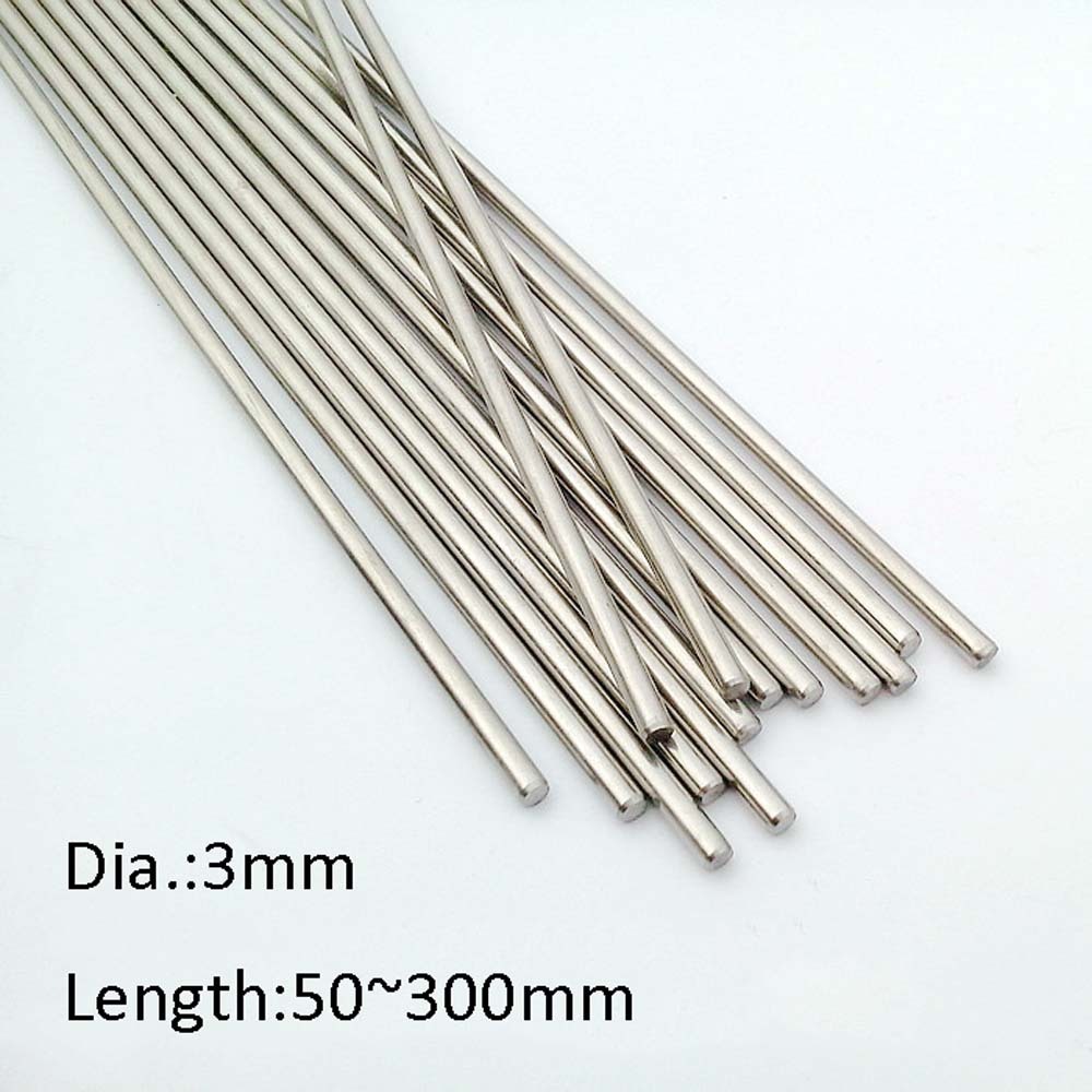 10x 50-160mm Dia. 3mm Stainless Steel Shaft Toy Car Gear Axle Wheel For DIY