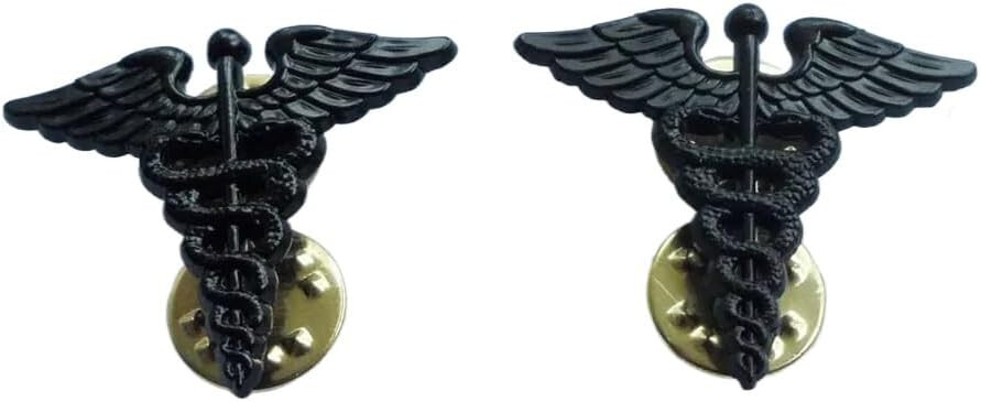 US Army Air Corps FLYING TIGERS AMERICAN WING BADGE DRESS LAPEL PIN BLACK