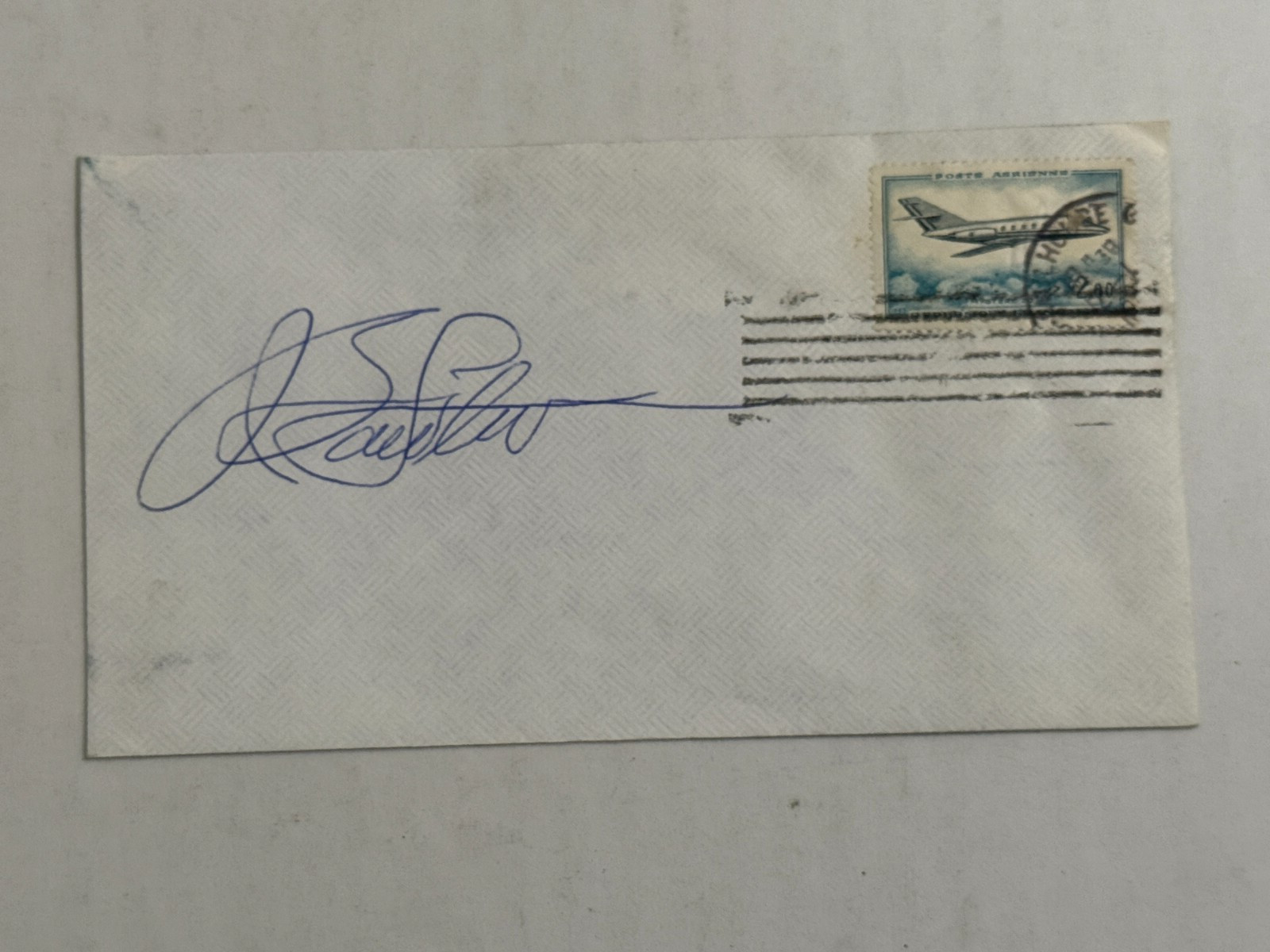John Lawler WWII War USAAF Fighter Pilot Ace Signed Autograph Envelope