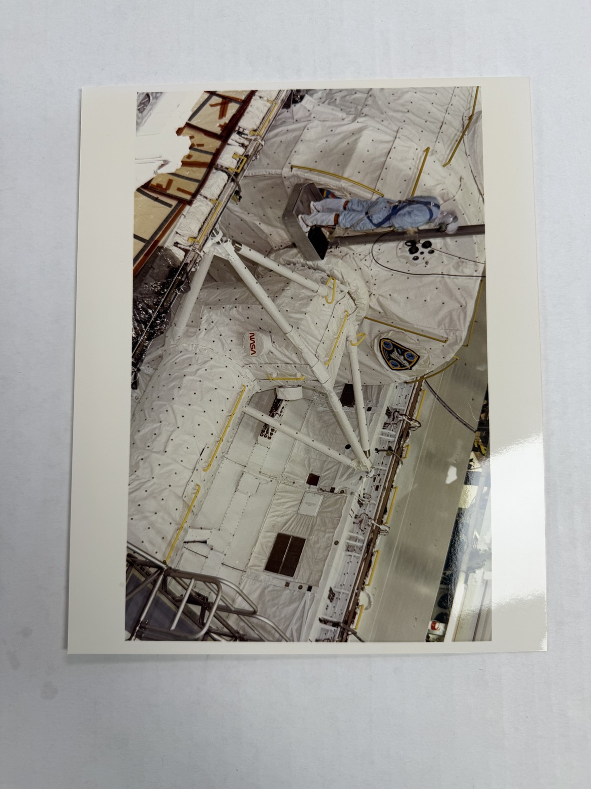 NASA STS-40 Spacelab Life Sciences Module Tunnel Installation Press Photo