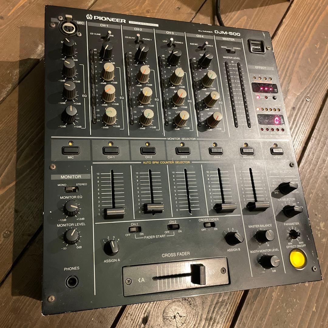 Pioneer DJM-500 4-Channel DJ Mixer Professional Audio Mixer Used Tested Working