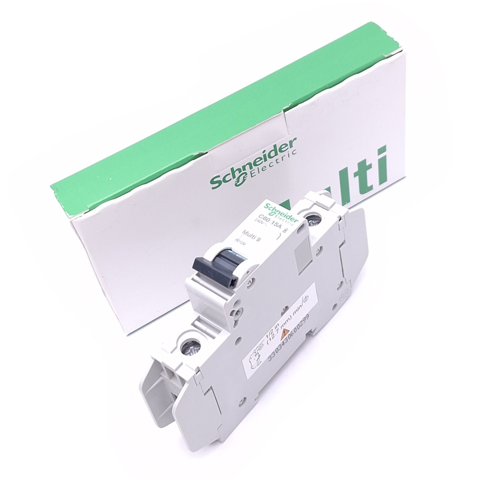 Schneider Electric 60129 Multi9 C60 Circuit Breaker, 1-Pole 15A, 240VAC