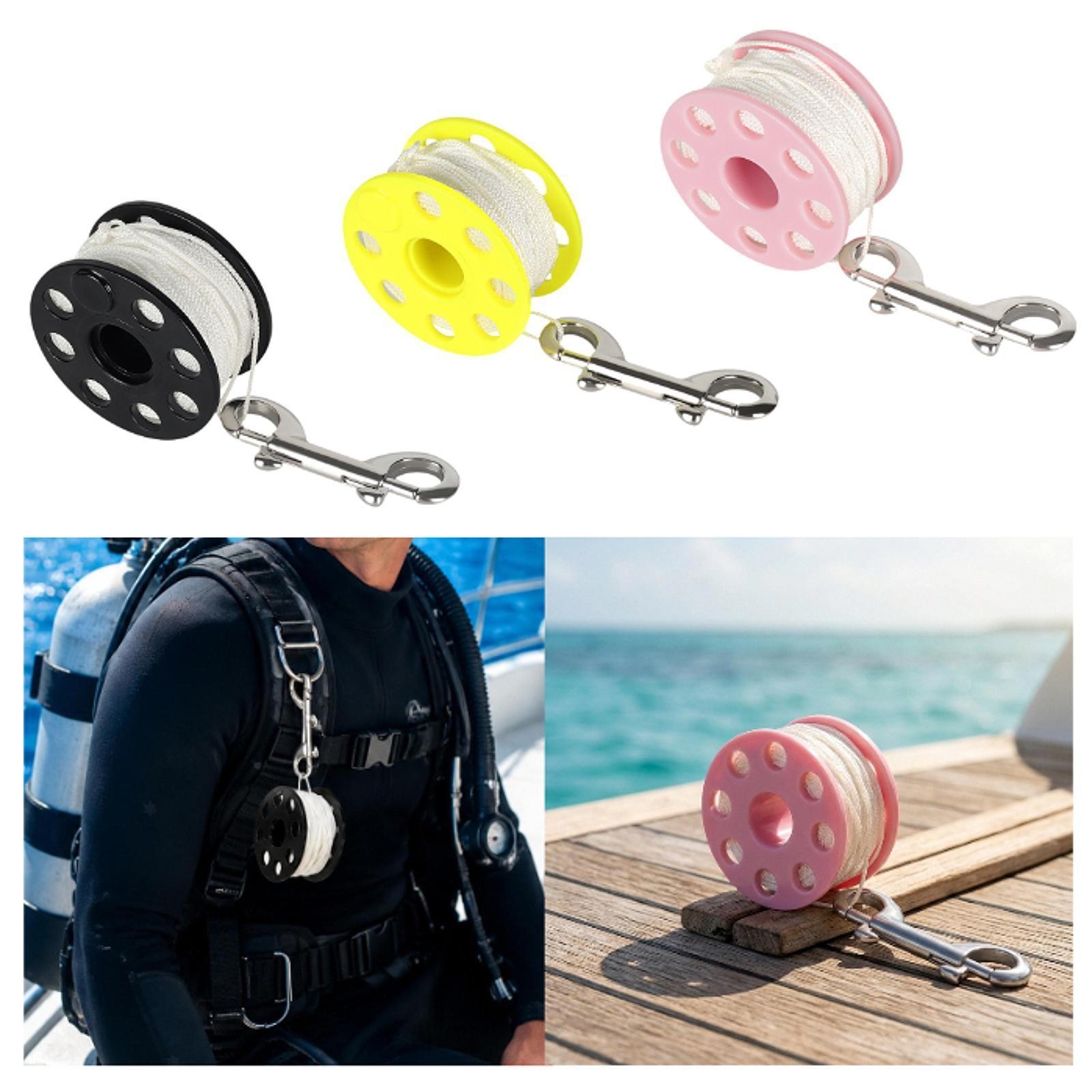 Scuba Diving Reel with Double Ended Clip for Spearfishing Technical Diving