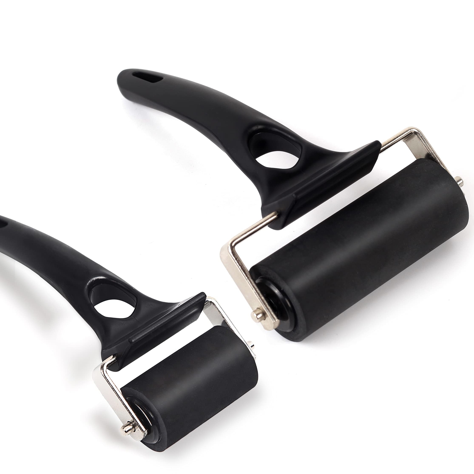 Rubber Roller Brayer Set for Crafting 2 Pack Ideal for Printmaking and Stamping