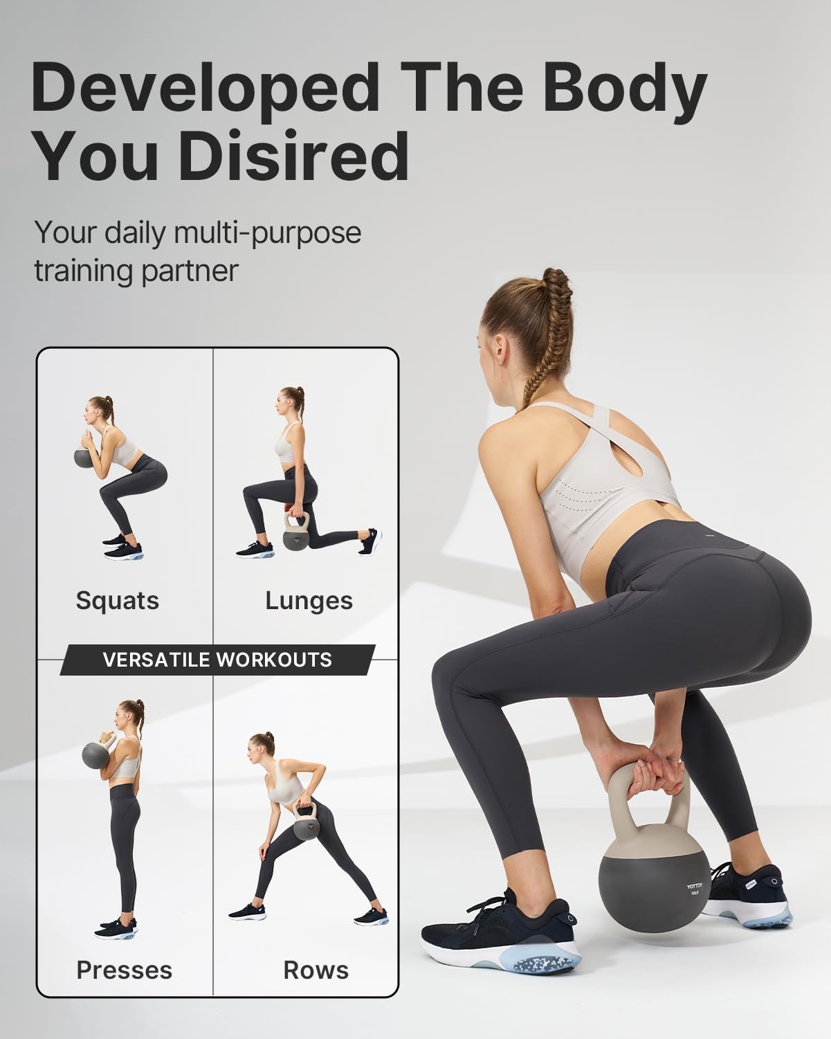 YOTTOY Soft Kettlebell, Set for Strength Training Kettlebells & Home Workouts