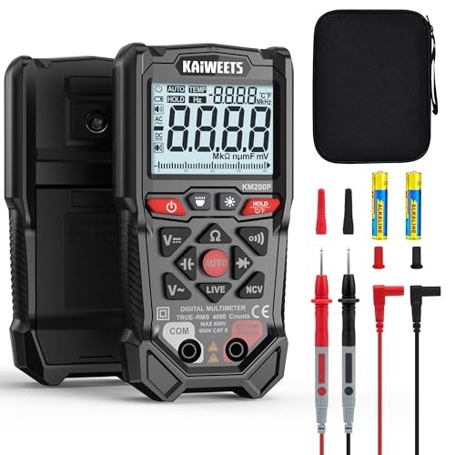 KM200P Digital Multimeter, All Button Operation, TRMS Auto Ranging, 4000