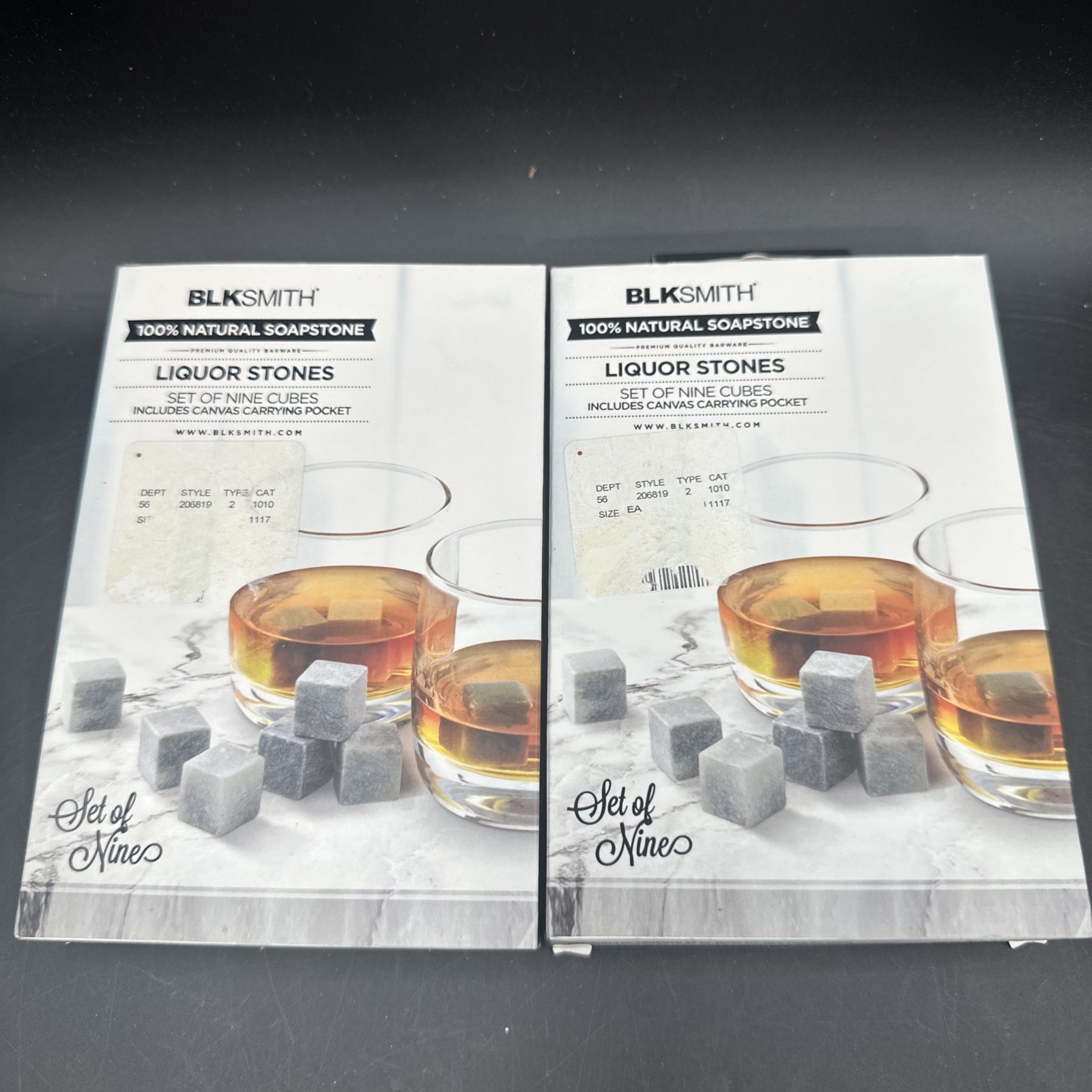 NEW BlkSmith Liquor Stones 2 Sets Of 9 Soapstone Cubes Chill Whiskey