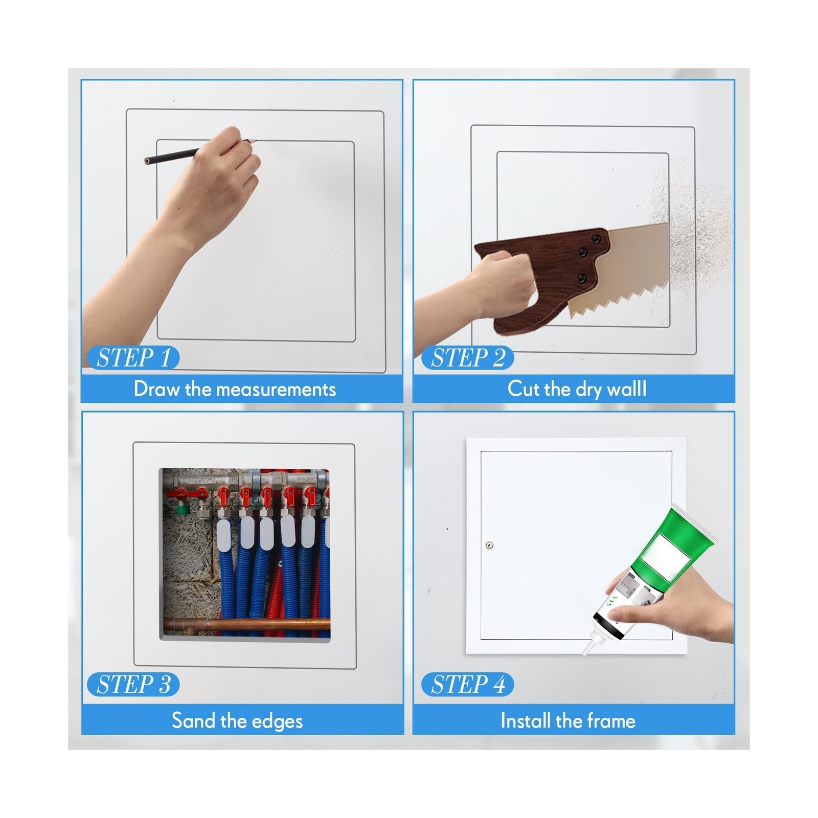 Access Panel Wall Hole Cover Metal Drywall Access Door Electrical Panel Cover...