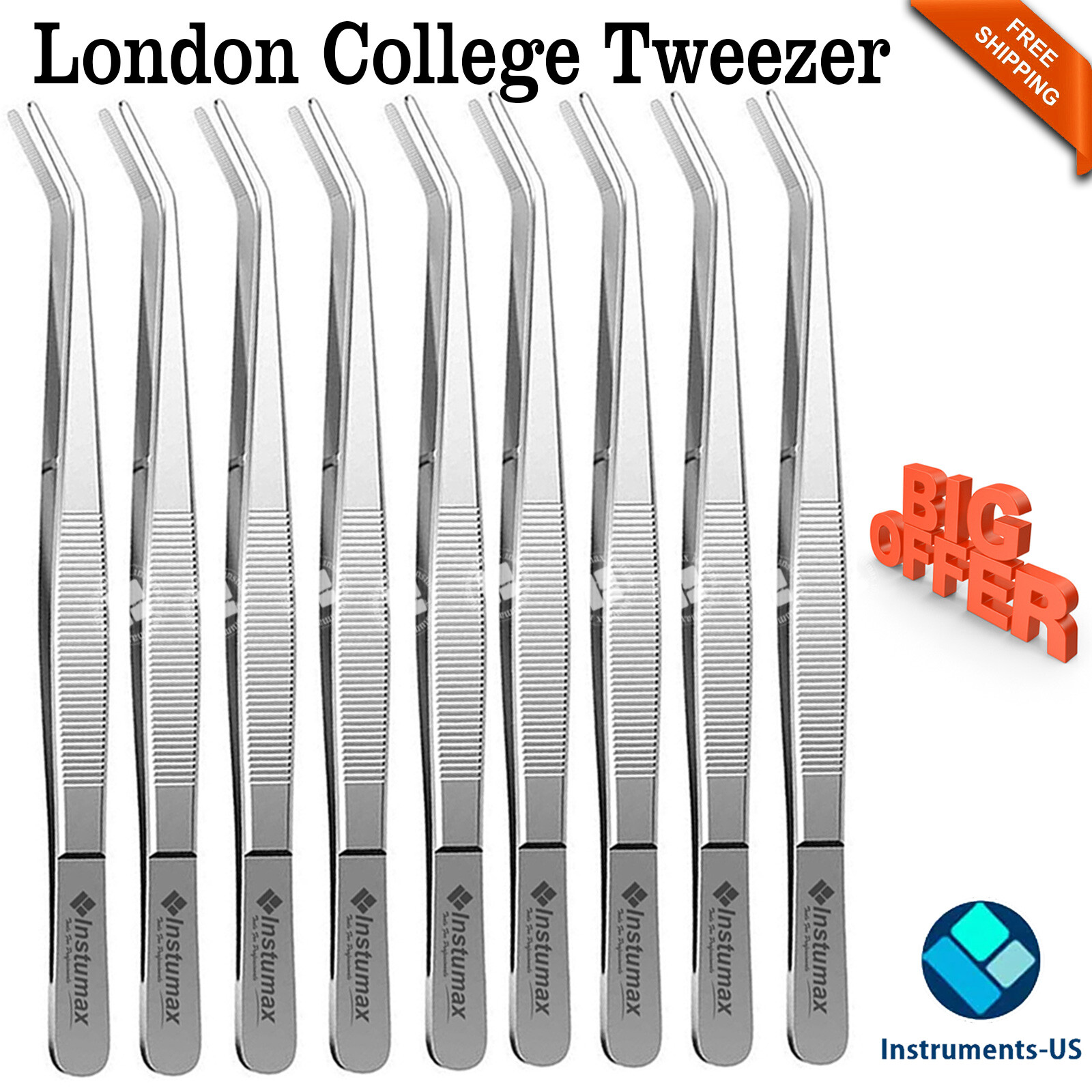 Dental Meriam Tweezer Serrated Tip Cotton Pliers Lab Surgical Instrument