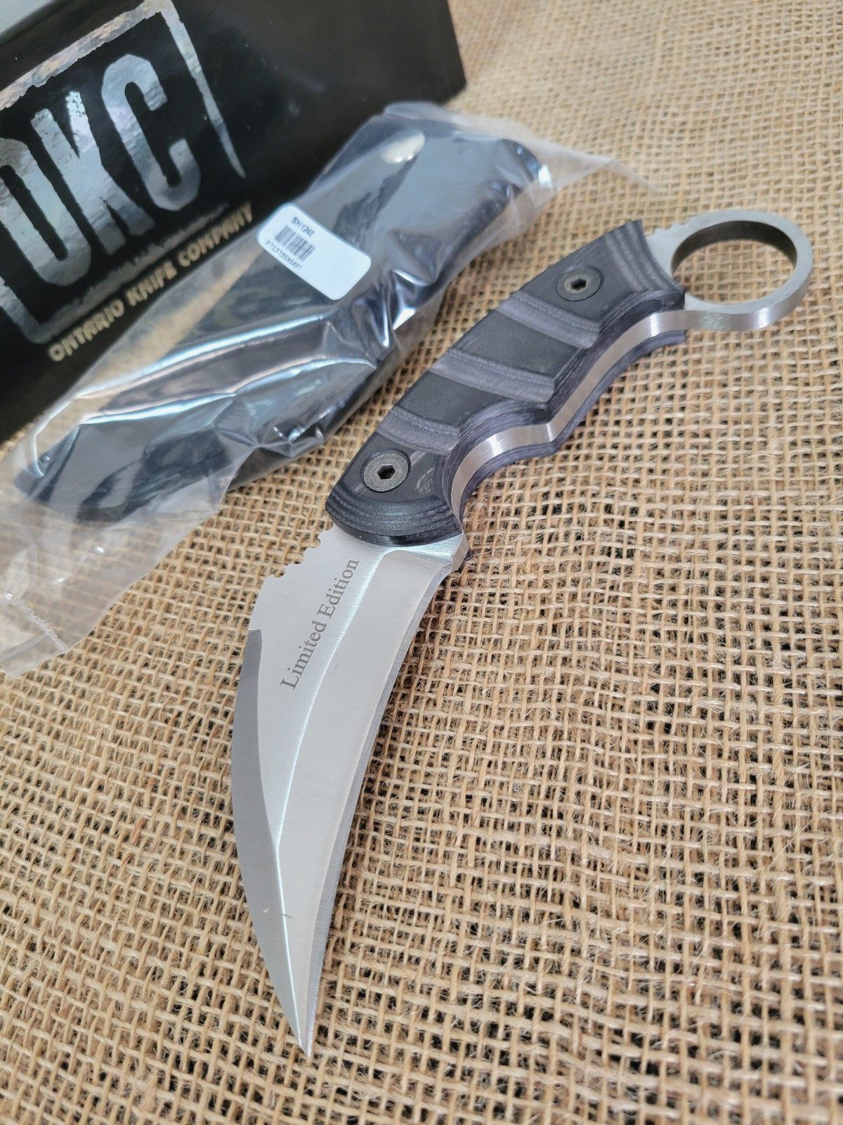 Ranger by  Ontario Fixed Knife 3.5" High Carbon Steel Karambit Full Tang Blade
