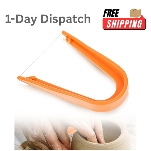 Pottery Clay Wire Cutter Plastic Handle U Shape Mud Cutting Tool 5.1
