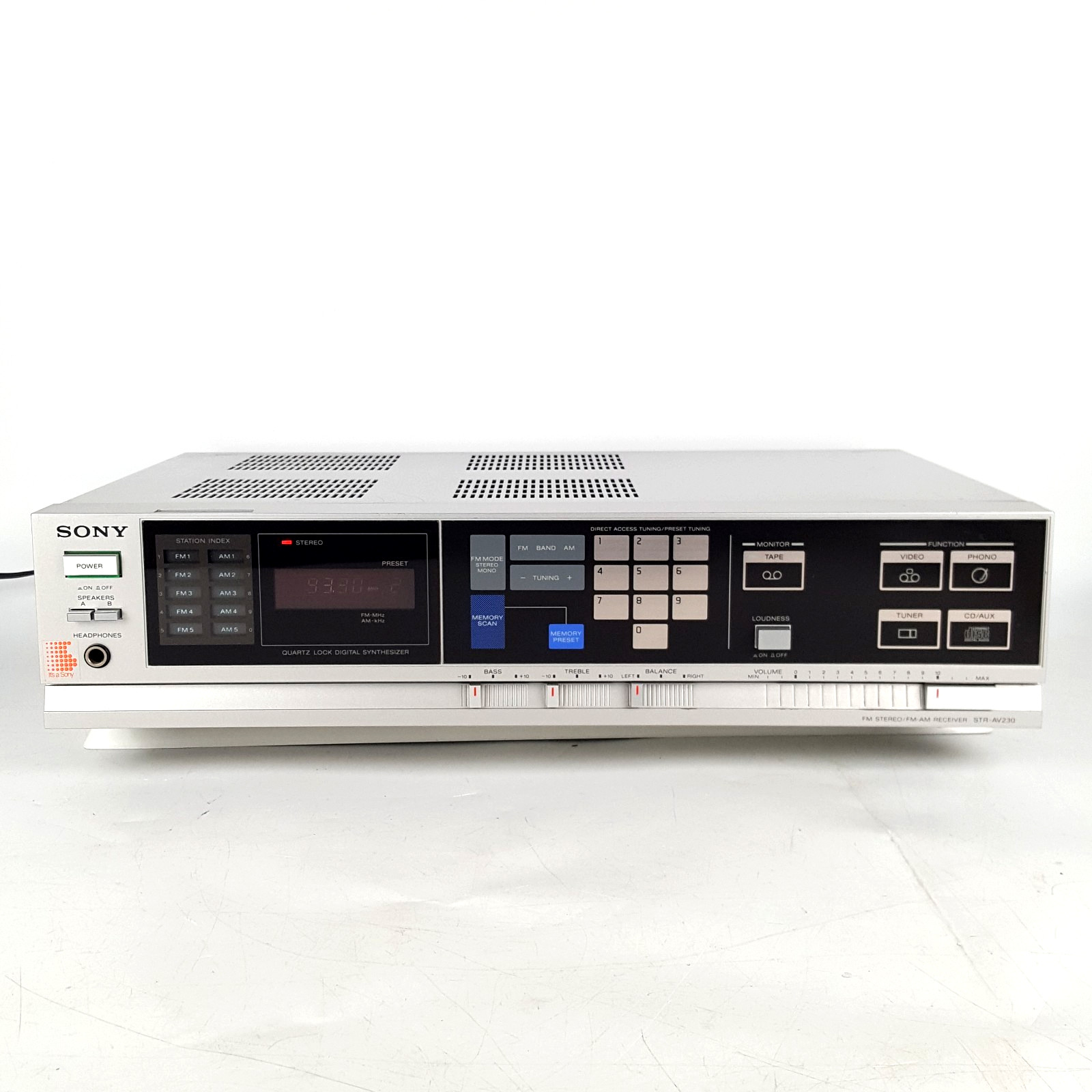Vintage Sony STR-AV230 FM/AM Stereo Receiver -  From 1984 and Works Well