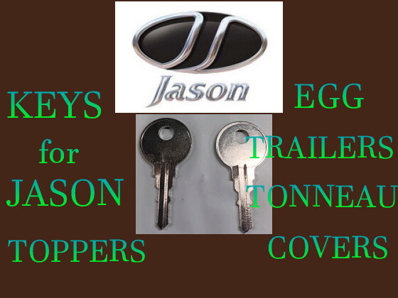 JASON 200R-249R SET OF 2 KEYS FOR TOPPER EGG TRAILER TONNEAU COVER FREE SHIPPING