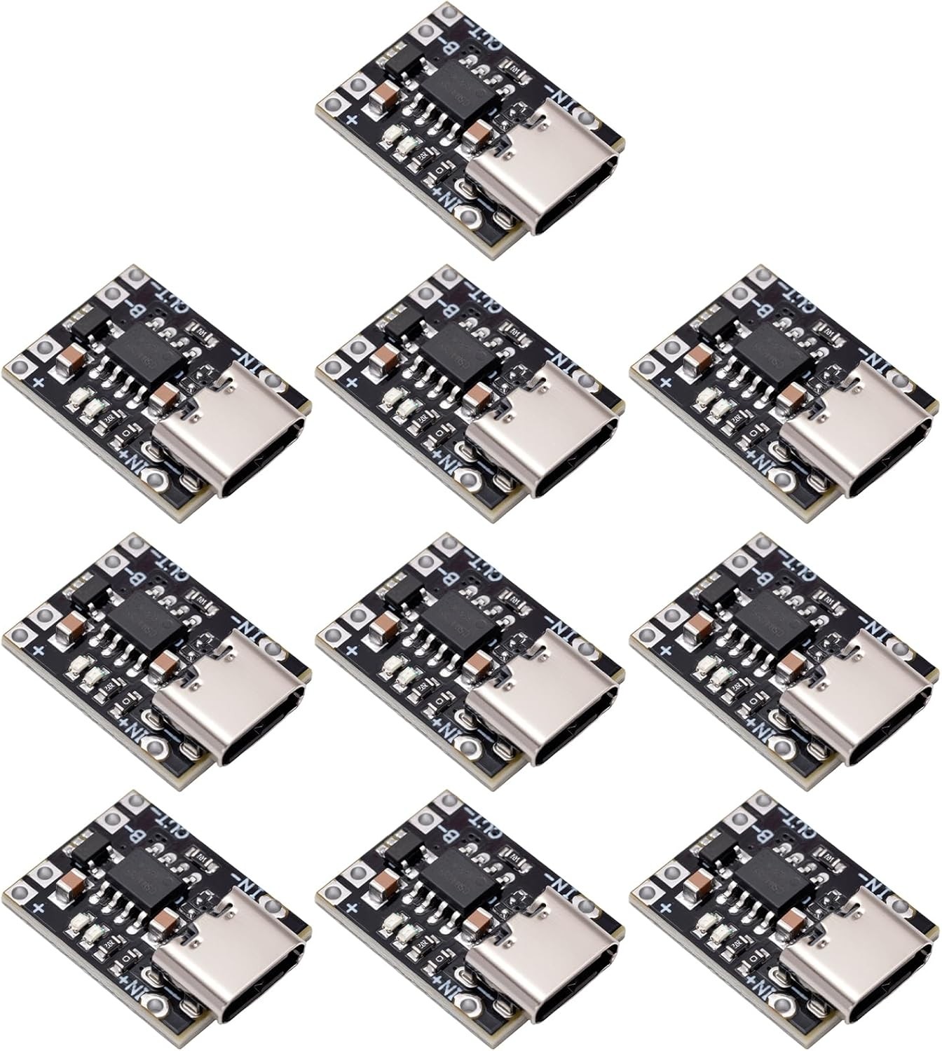 10pcs TP4057 1A 3.7V Lithium Battery Charging Board Type C USB Ultra-Small