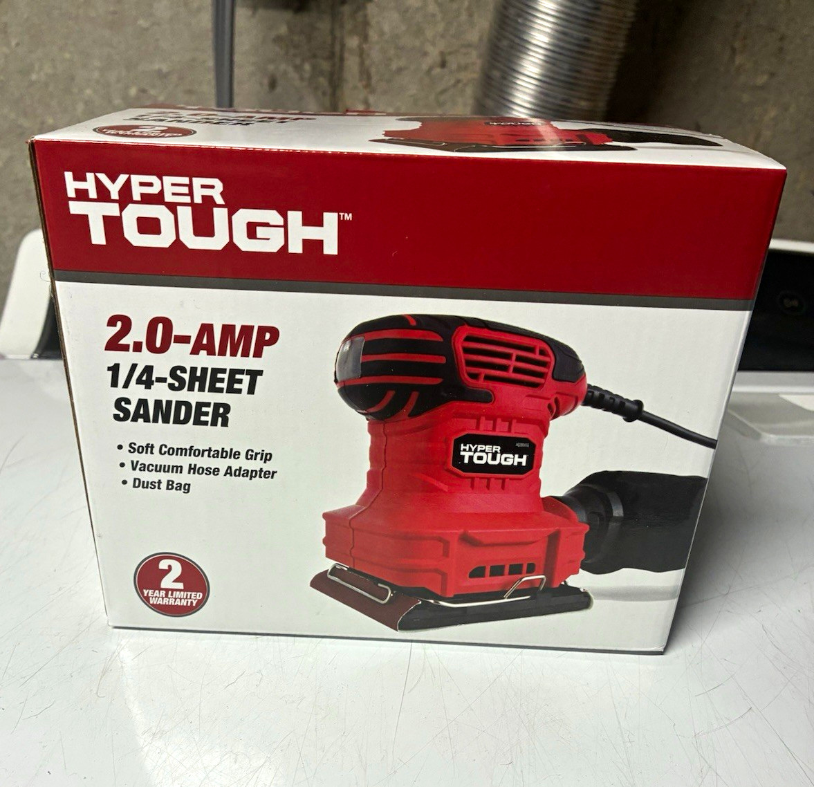Hyper Tough 2.0A 1/4-Sheet Corded Electric Hand Sander 120V AQ20035G