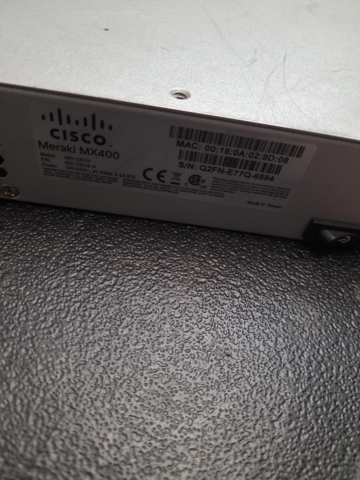 Cisco Meraki MX400 600-22010