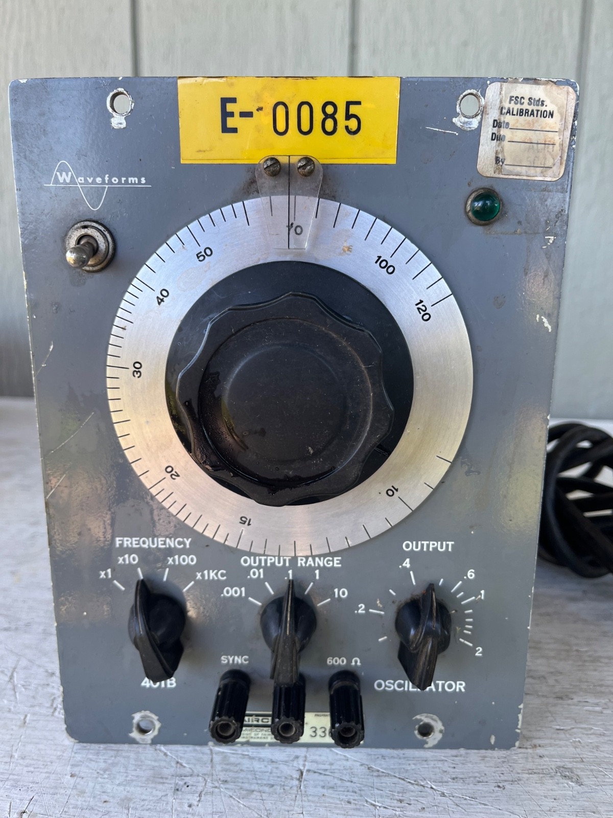 Waveforms Wave Occilator Tube Vintage Tested