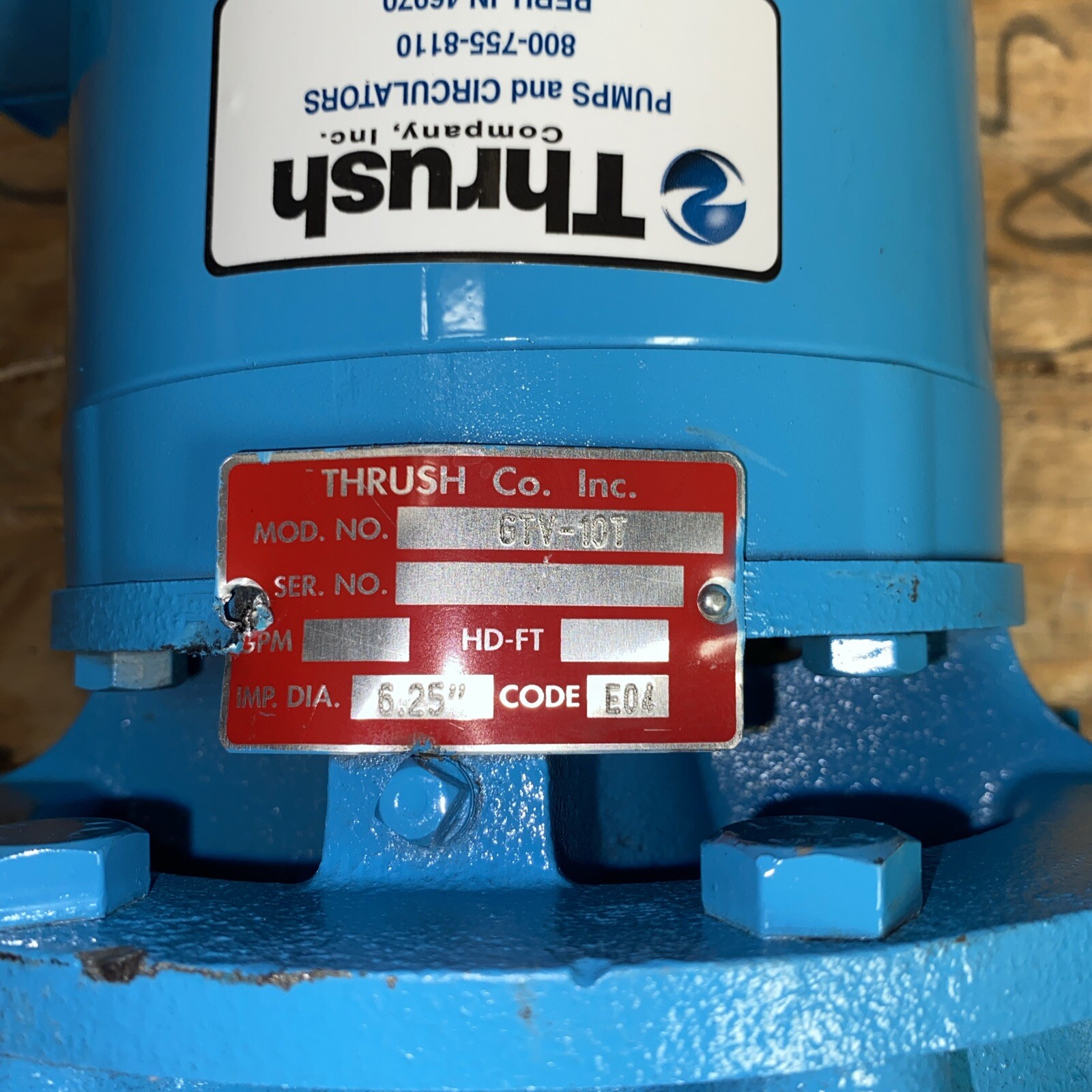 New Thrush Pump Mod. 6TV-10T
