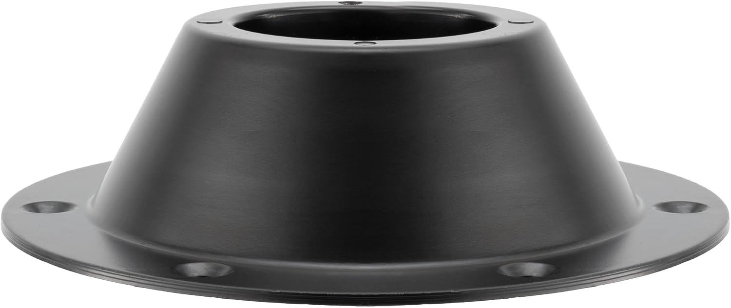 ToughGrade Black Exposed Round Table Base ABS Plastic