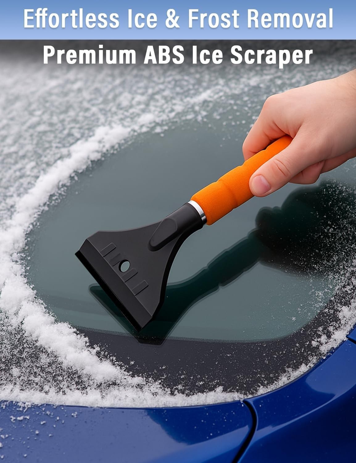 Efficient 17" Snow Brush & Ice Scraper with Foam Grip - Perfect for Winter