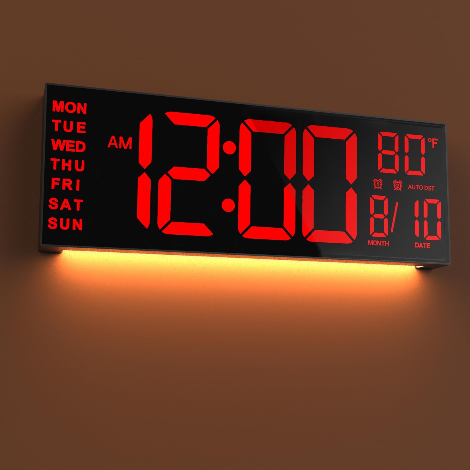 JALL 16" Large Digital Wall Mount Clock, Count Down Timer, Alarm, Big LED, DS...