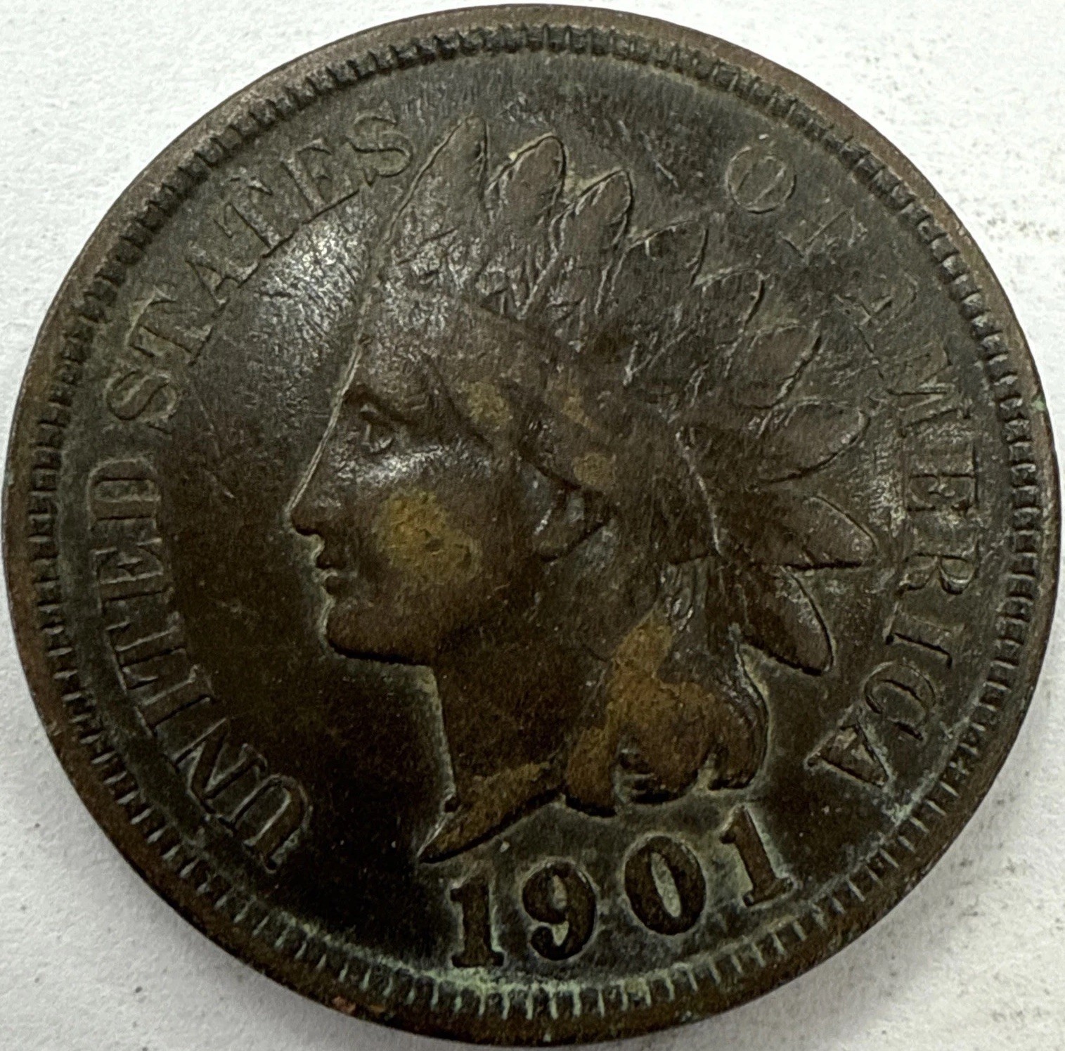 1901 Indian Head Cent Exact Coin Imaged #IND2210