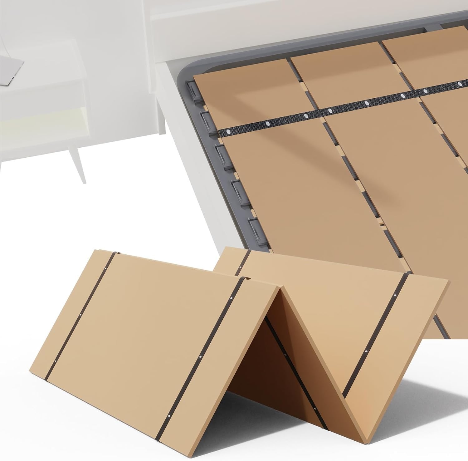 Large Queen Size (60 X 80 In) Heavy Duty Bed Panels Foldable Box Spring, Bunkie