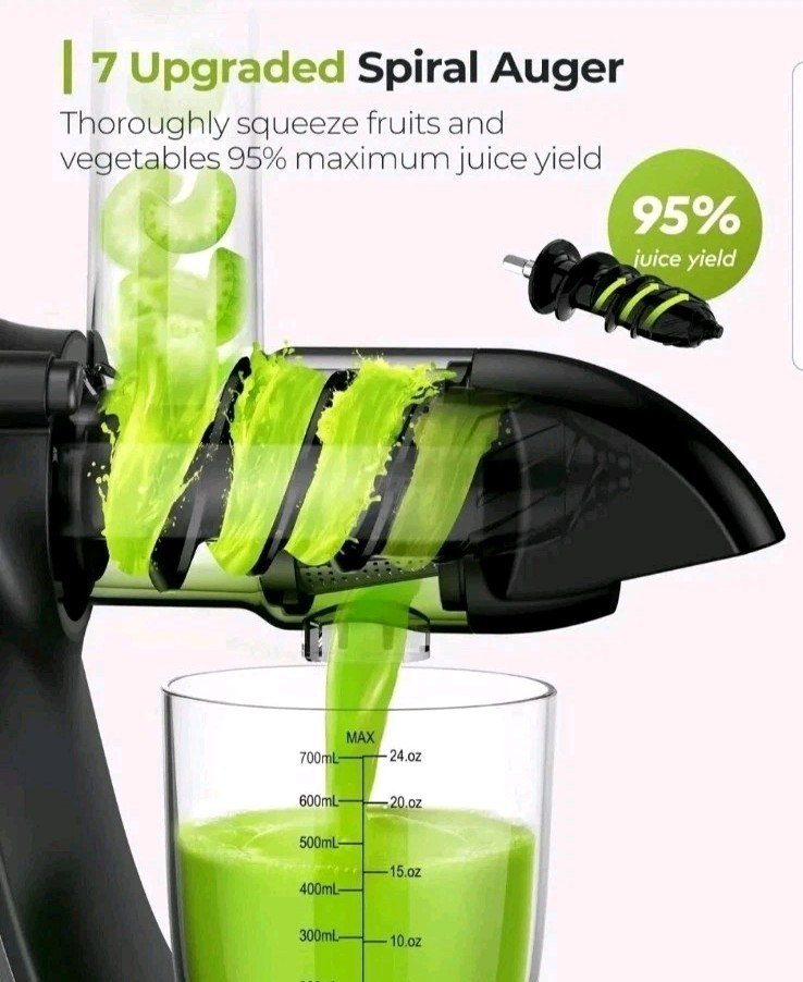 Jocuu Slow Masticating Juicer with 2-Speed Modes - Cold Press Juicer Machine