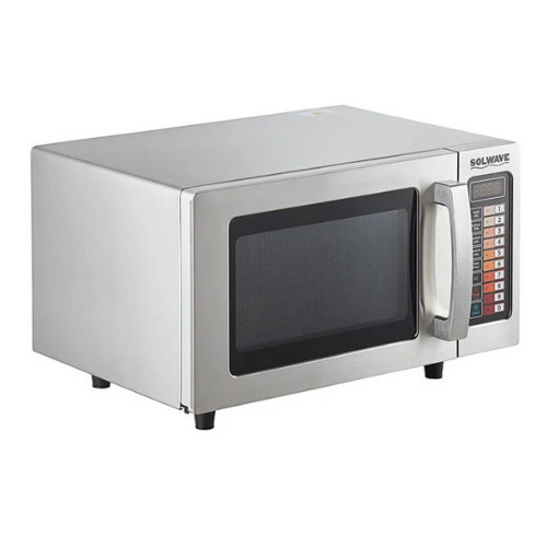 Stainless Steel Commercial Microwave with Push Button Controls