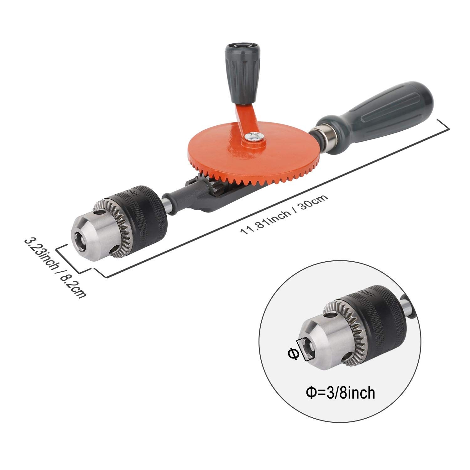 Housolution Hand Drill, Powerful 3/8 inches (1.5-10mm) Capacity