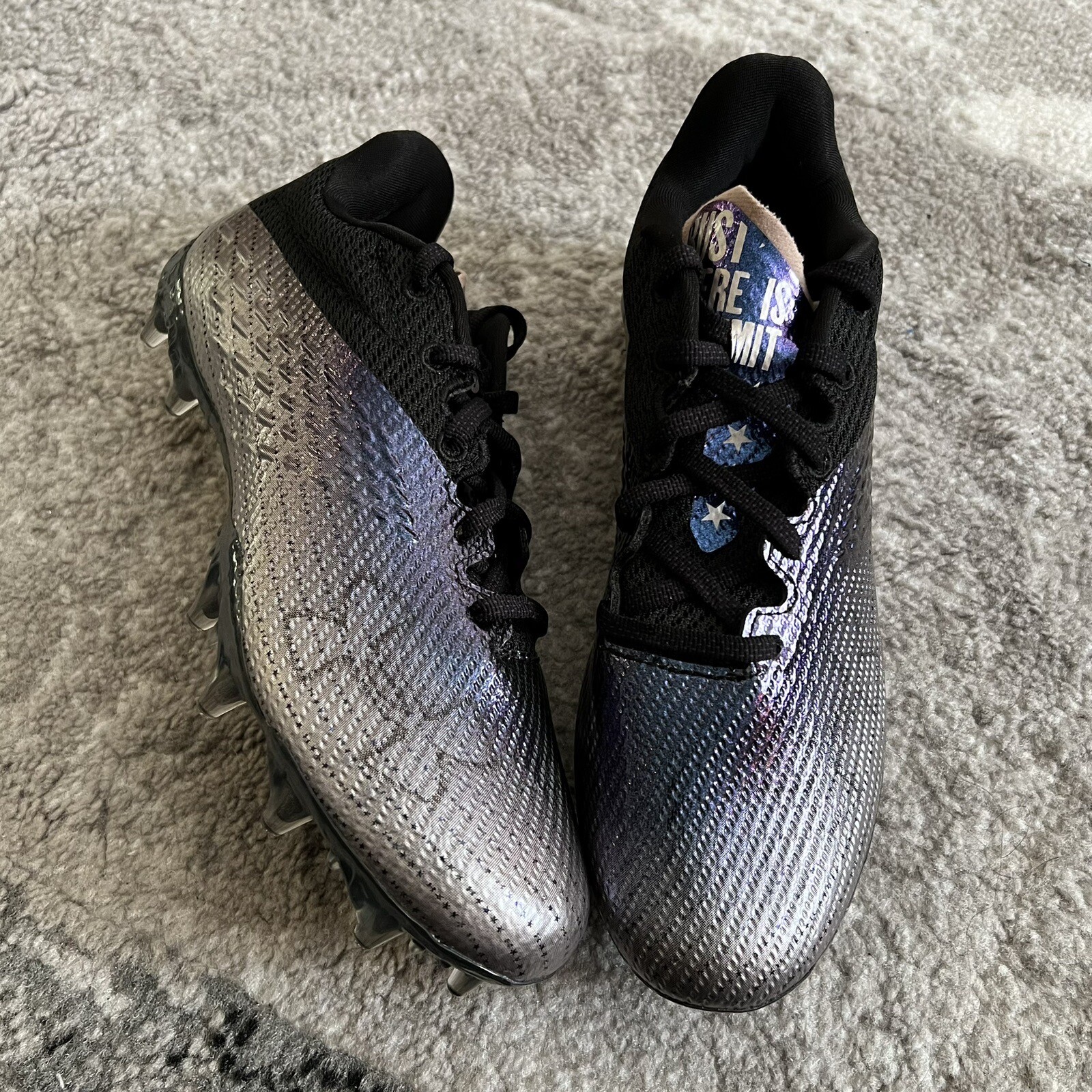 Under Armour Blur Smoke MC Lacrosse Cleats Iridescent 3025123-002 Women Sz New