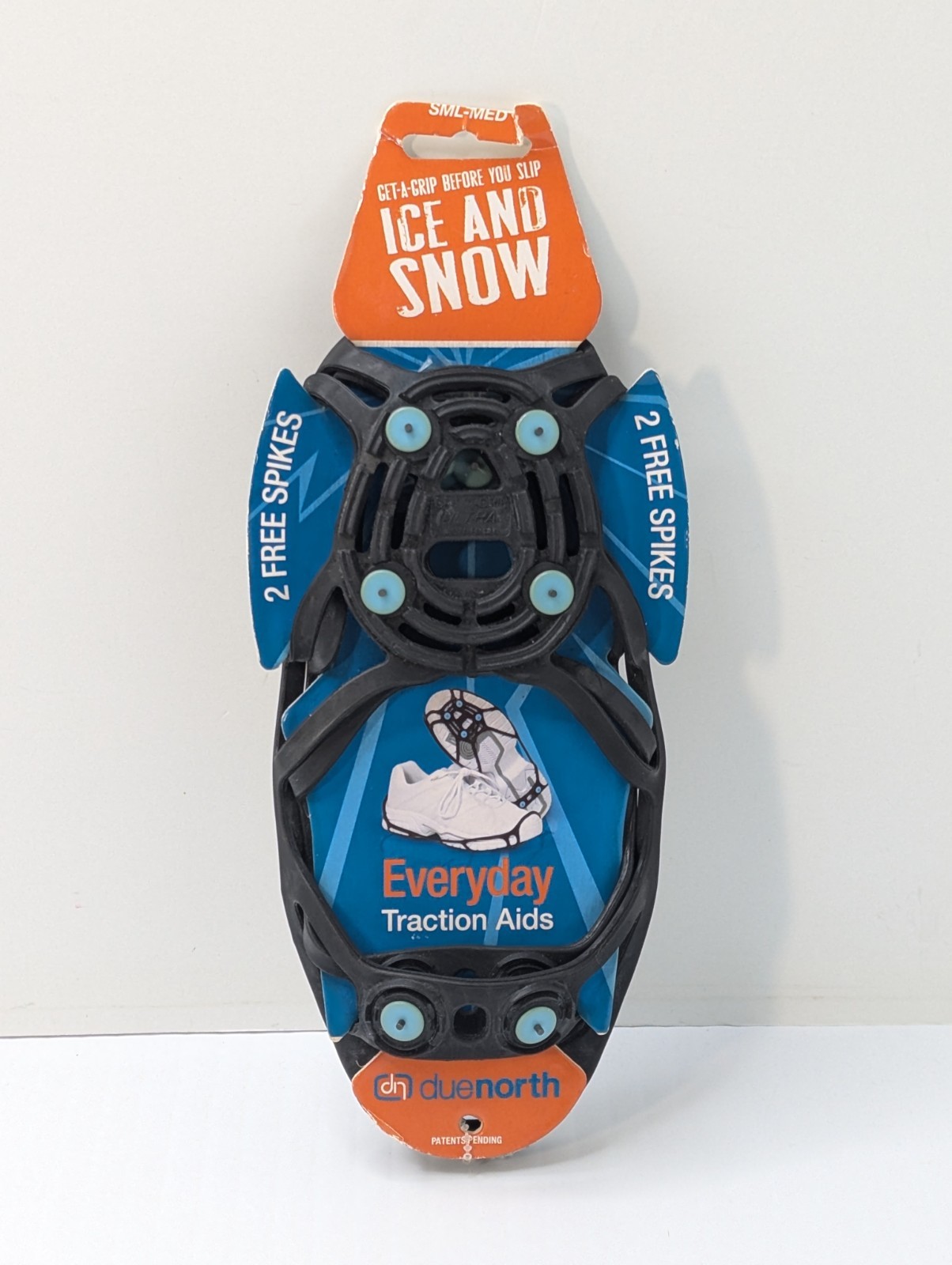 DueNorth Snow Ice Shoe Traction Aid Size: S/M (Women 5-9, Men 3-7) Hiking Grips