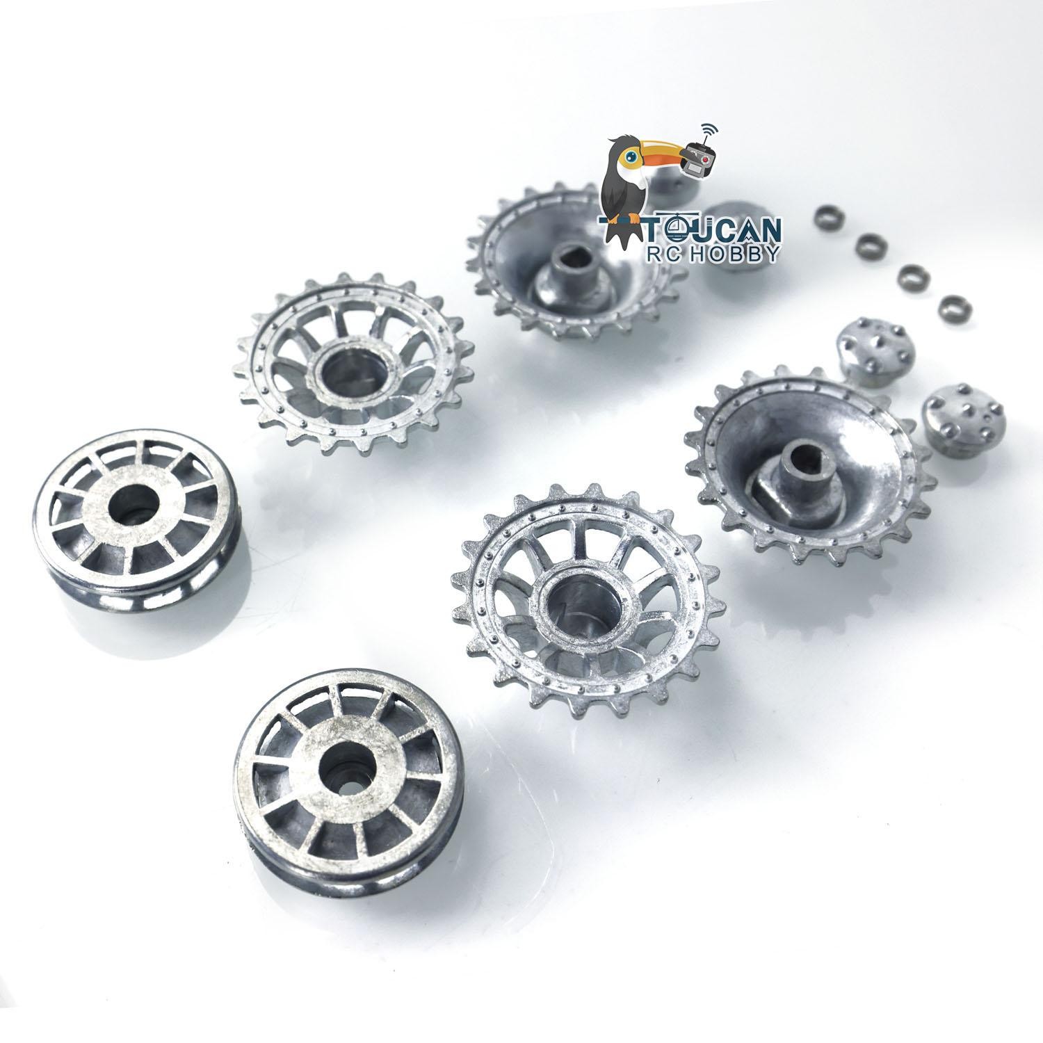 Metal Sprockets Idler Wheels for 1/16 Heng Long German Tiger I RC Tank Accessory
