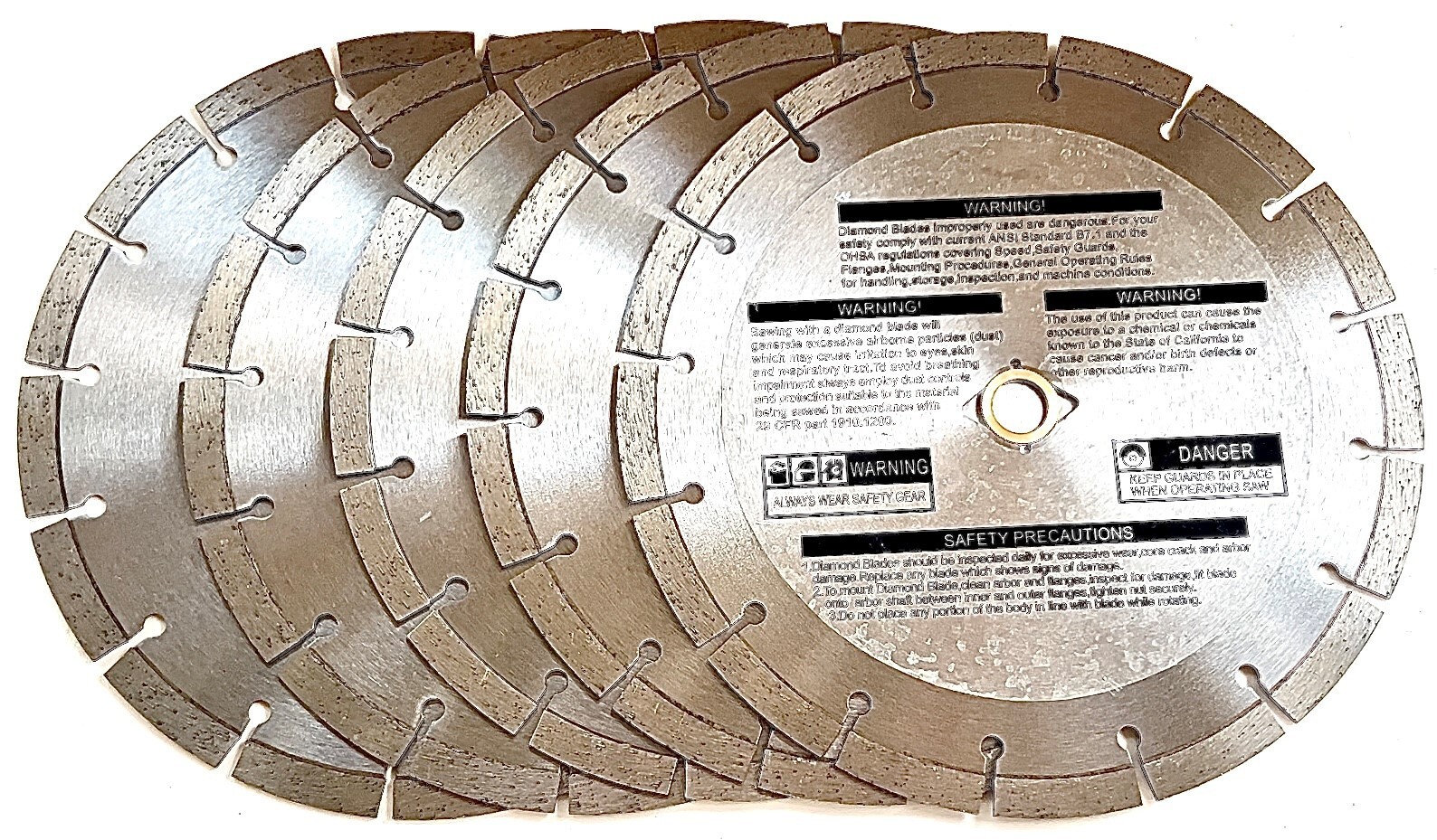 6" Diamond Saw Blade All Purpose 12mm Segments for Concrete/masonry/stone (5pk)