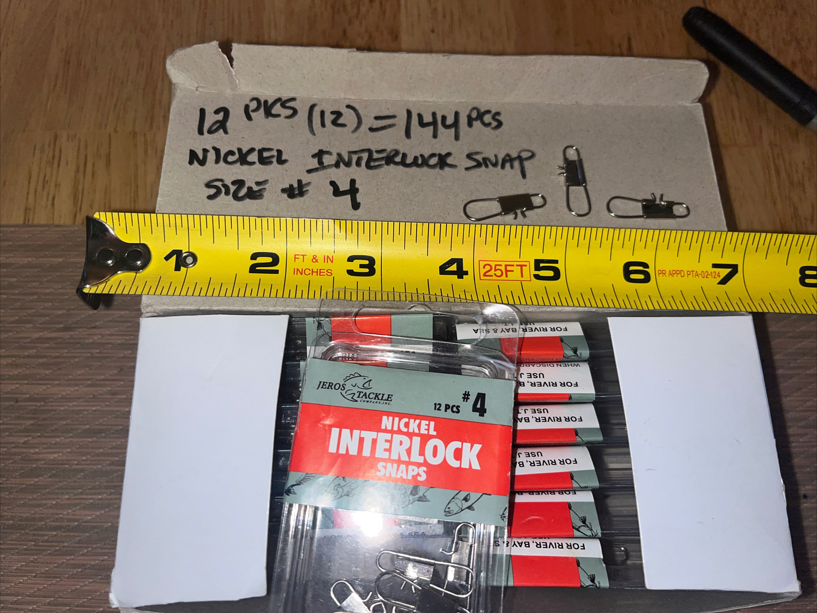 Jeros Tackle Nickel Interlock Snaps Size 4           12 Packs Of 12.        #432