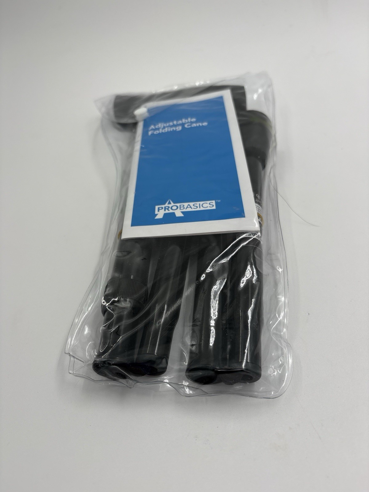 ProBasics Black Adjustable Folding Cane Durable and Portable